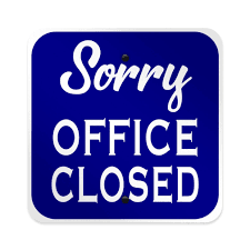 Office closed sign